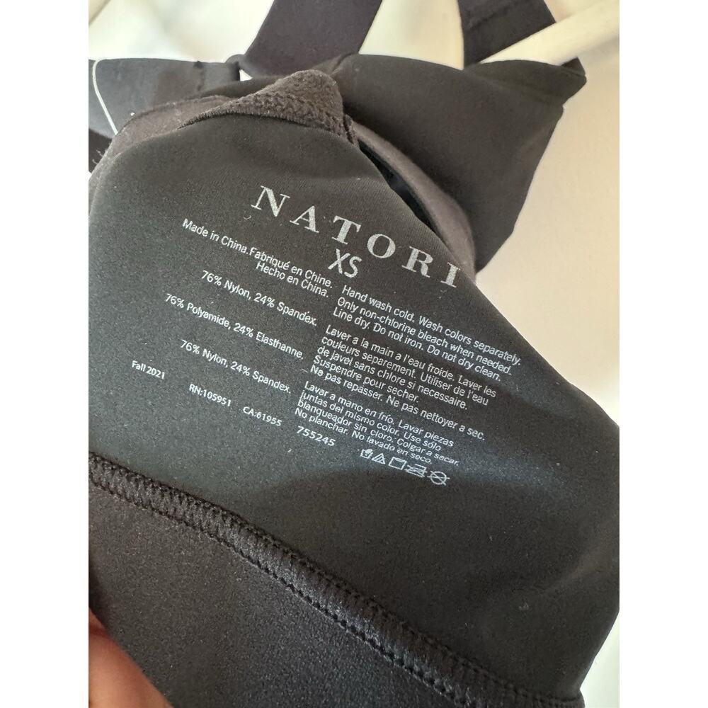 Natori Dynamic Racerback Sport Bralette Black XS NWT - Picture 10 of 10